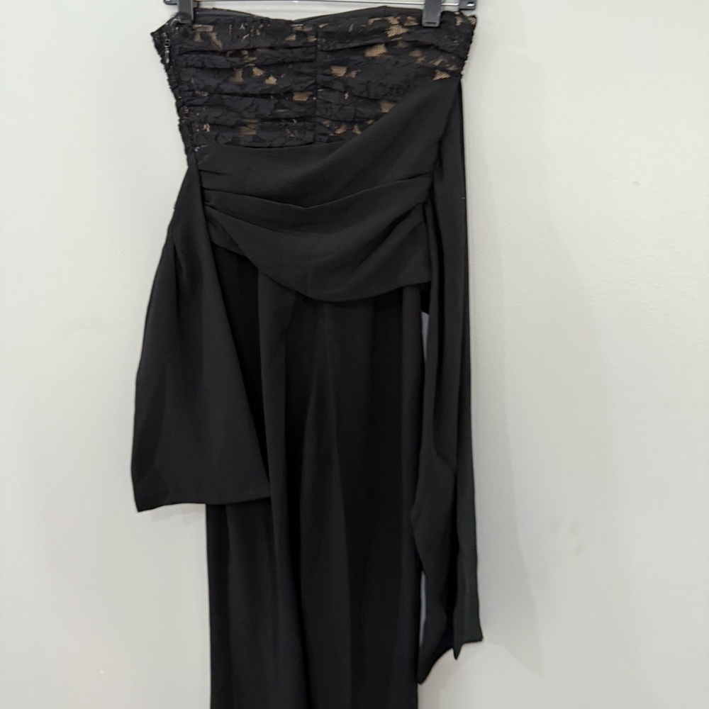 NWT Rebecca Vallance Jumpsuit Betty Strapless Lace Bodice in Black - Picture 10 of 12